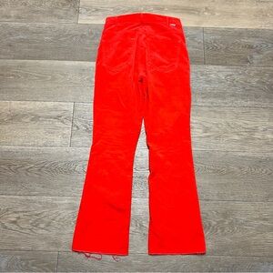 MOTHER THE CORDUROY HUSTLER HIGH-RISE ANKLE FRAY JEANS Ember Size 26 NWOT